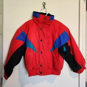 90s APPARATUS Vintage Boys Girls Zip Up Insulated Nylon Jacket Size S ski coat